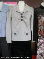 кофта серая -пиджак, юбка черная бархат